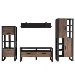 Red Living Ensemble meubles TV Norddal III (4 él.) - Imitation noyer / Noir 17 Red Living Ensemble meubles TV Norddal III (4 él.) - Imitation noyer / Noir -Meubles de salon Soldes 1000310667 211125 14554100080 DETAILS P000000001000310667