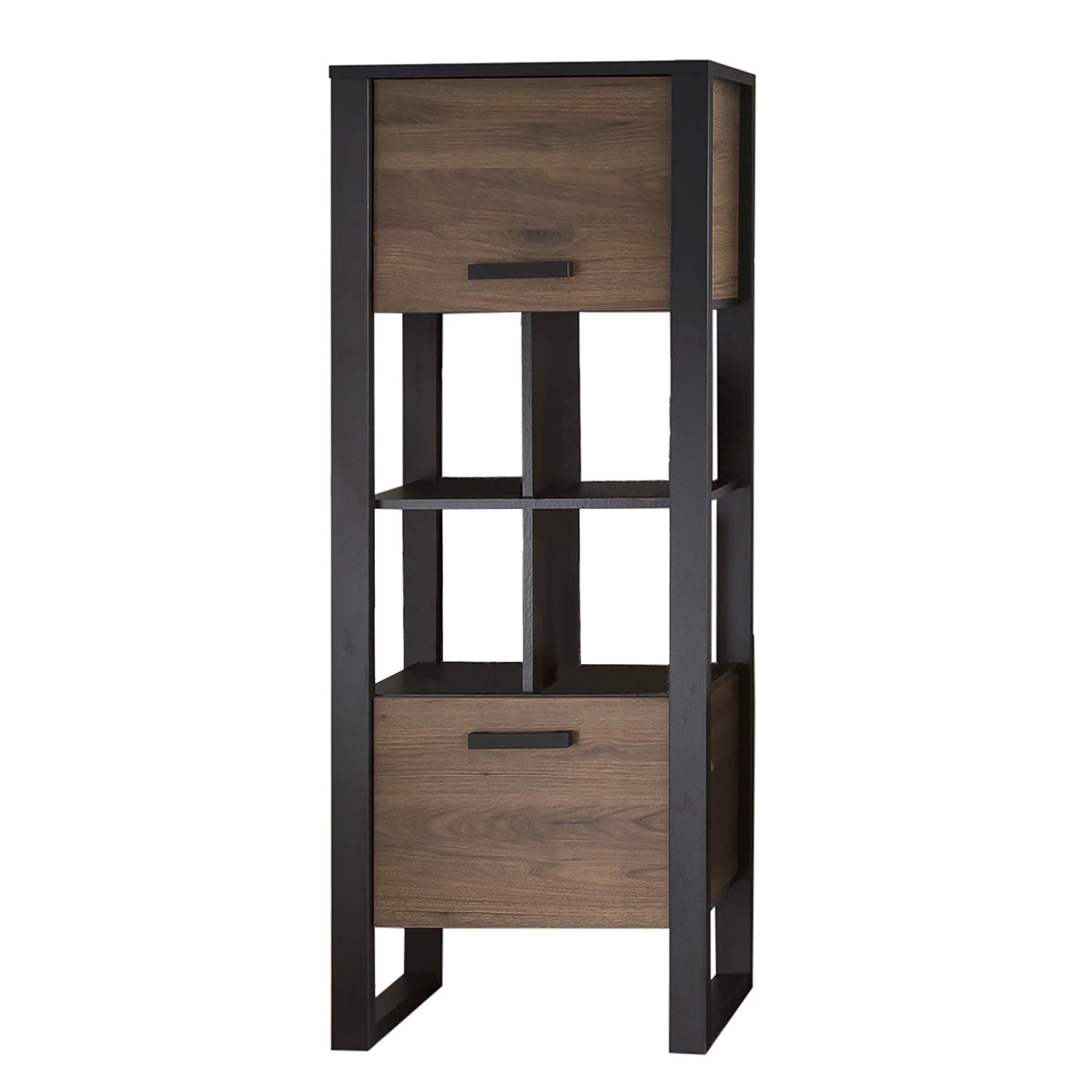 Red Living Ensemble meubles TV Norddal III (4 él.) - Imitation noyer / Noir 9 Red Living Ensemble meubles TV Norddal III (4 él.) - Imitation noyer / Noir – Image 7