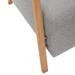 Loftscape Fauteuil Frapper - Tissu structuré Poema: Gris - Chêne clair -Meubles de salon Soldes 1000311199 211124 10271700083 DETAILS P000000001000311199