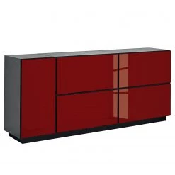 Now! by hülsta Buffet now to go colour IV - Rubin brillant / Gris diamant