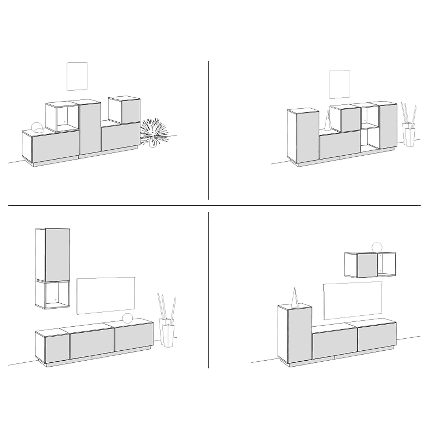 Now! by hülsta Ensemble now to go colour I (4 élém.) - Rubin brillant / Gris diamant 10 Now! by hülsta Ensemble now to go colour I (4 élém.) - Rubin brillant / Gris diamant – Image 8