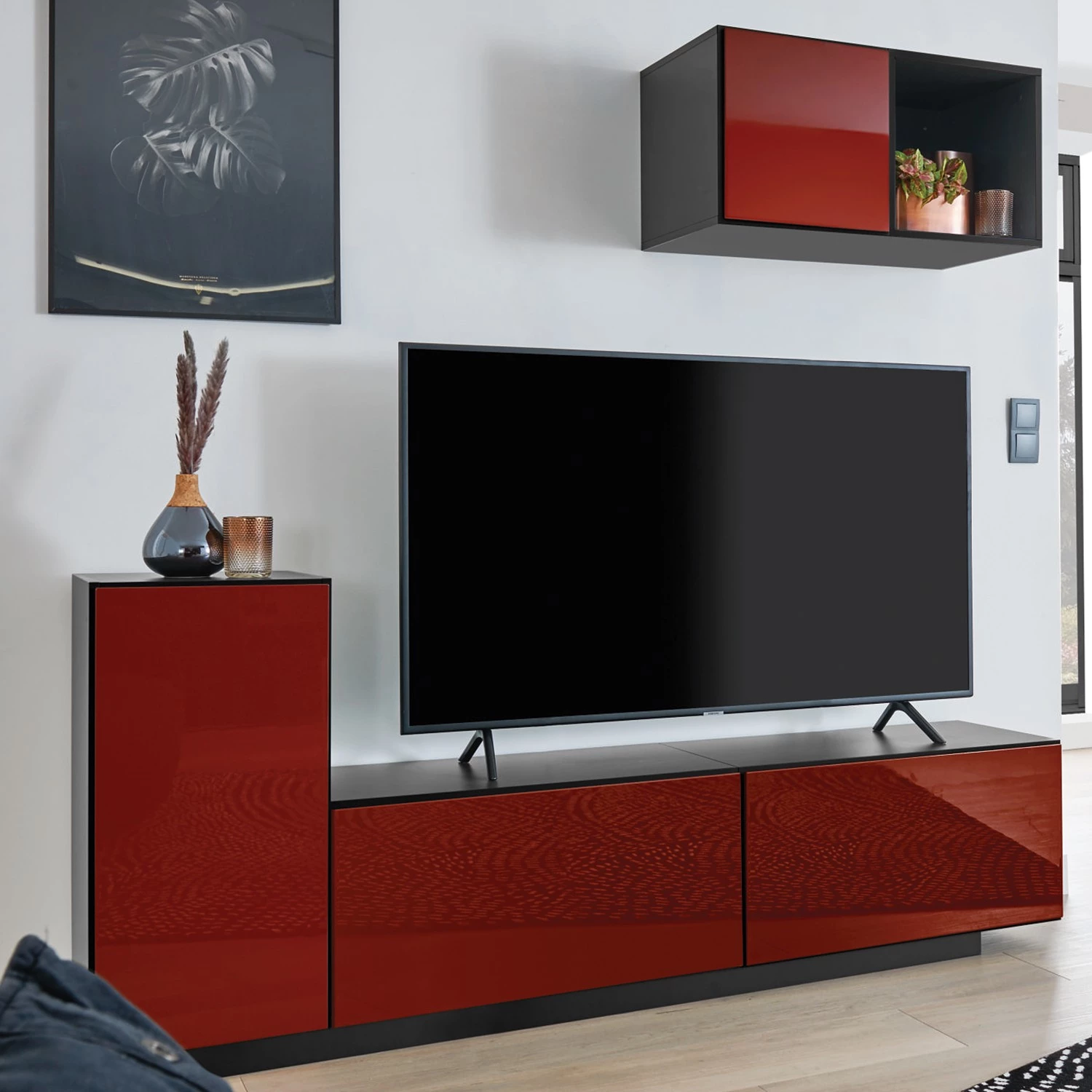 Now! by hülsta Ensemble now to go colour I (4 élém.) - Rubin brillant / Gris diamant 3 Now! by hülsta Ensemble now to go colour I (4 élém.) - Rubin brillant / Gris diamant