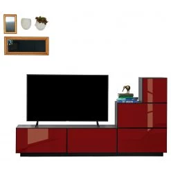 Now! by hülsta Ensemble now to go colour II (5 élém.) - Rubin brillant / Gris diamant -Meubles de salon Soldes 1000311312 211201 14491000636 DETAILS P000000001000311312