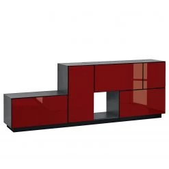 Now! by hülsta Ensemble now to go colour II (5 élém.) - Rubin brillant / Gris diamant -Meubles de salon Soldes 1000311312 211201 14491000644 DETAILS P000000001000311312