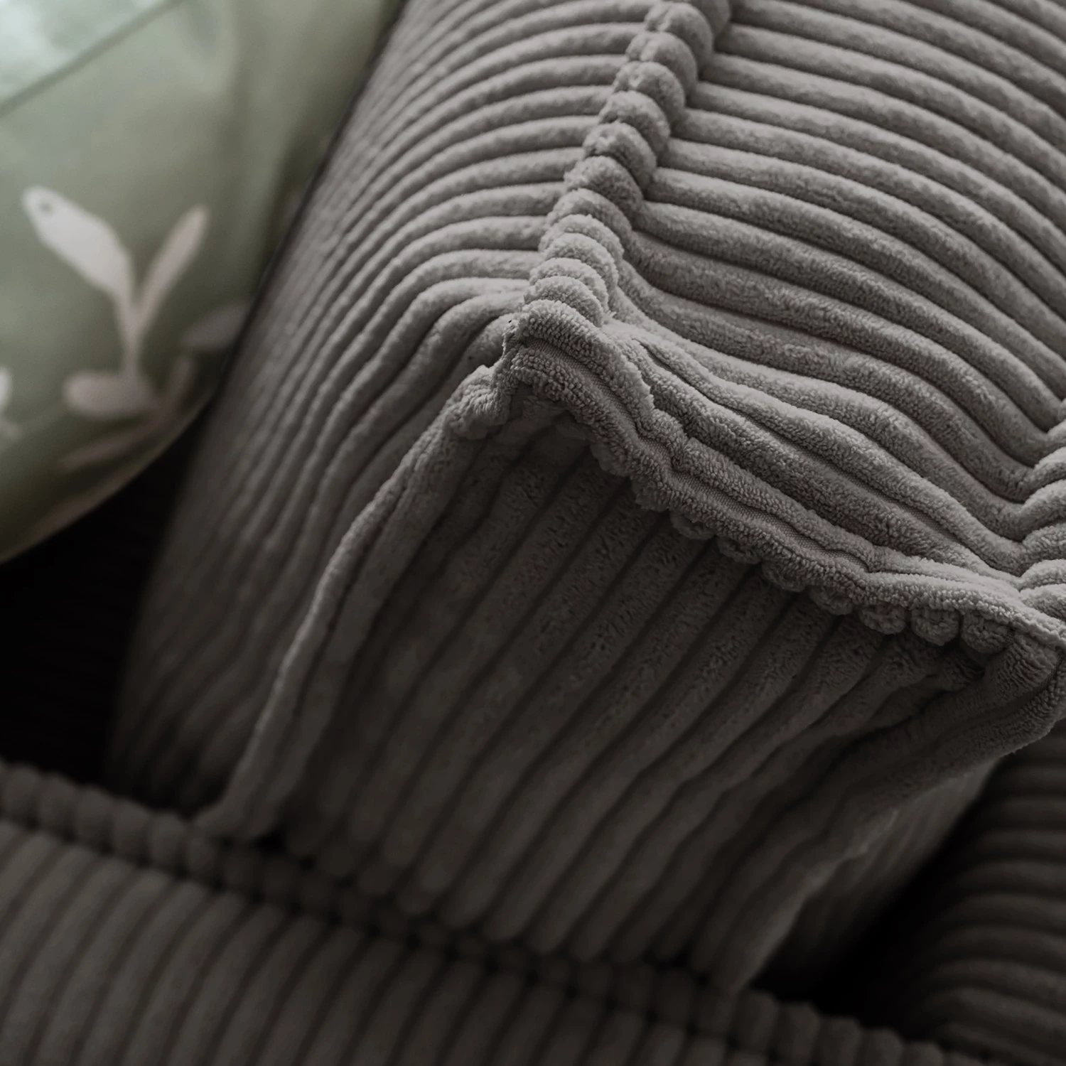 Loftscape Canapé d’angle Maura - Velours côtelé - Velours côtelé Poppy: Gris - Sans repose-pieds 10 Loftscape Canapé d’angle Maura - Velours côtelé - Velours côtelé Poppy: Gris - Sans repose-pieds – Image 8