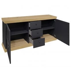 Ridgevalley Ensemble meubles TV Maiossa I (3 élém.) - Anthracite / Imitation chêne -Meubles de salon Soldes 1000312385 211130 133243000041 DETAILS P000000001000312385