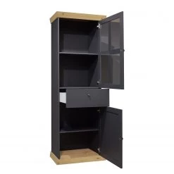 Ridgevalley Ensemble meubles TV Maiossa I (3 élém.) - Anthracite / Imitation chêne -Meubles de salon Soldes 1000312385 211130 13324300047 DETAILS P000000001000312385