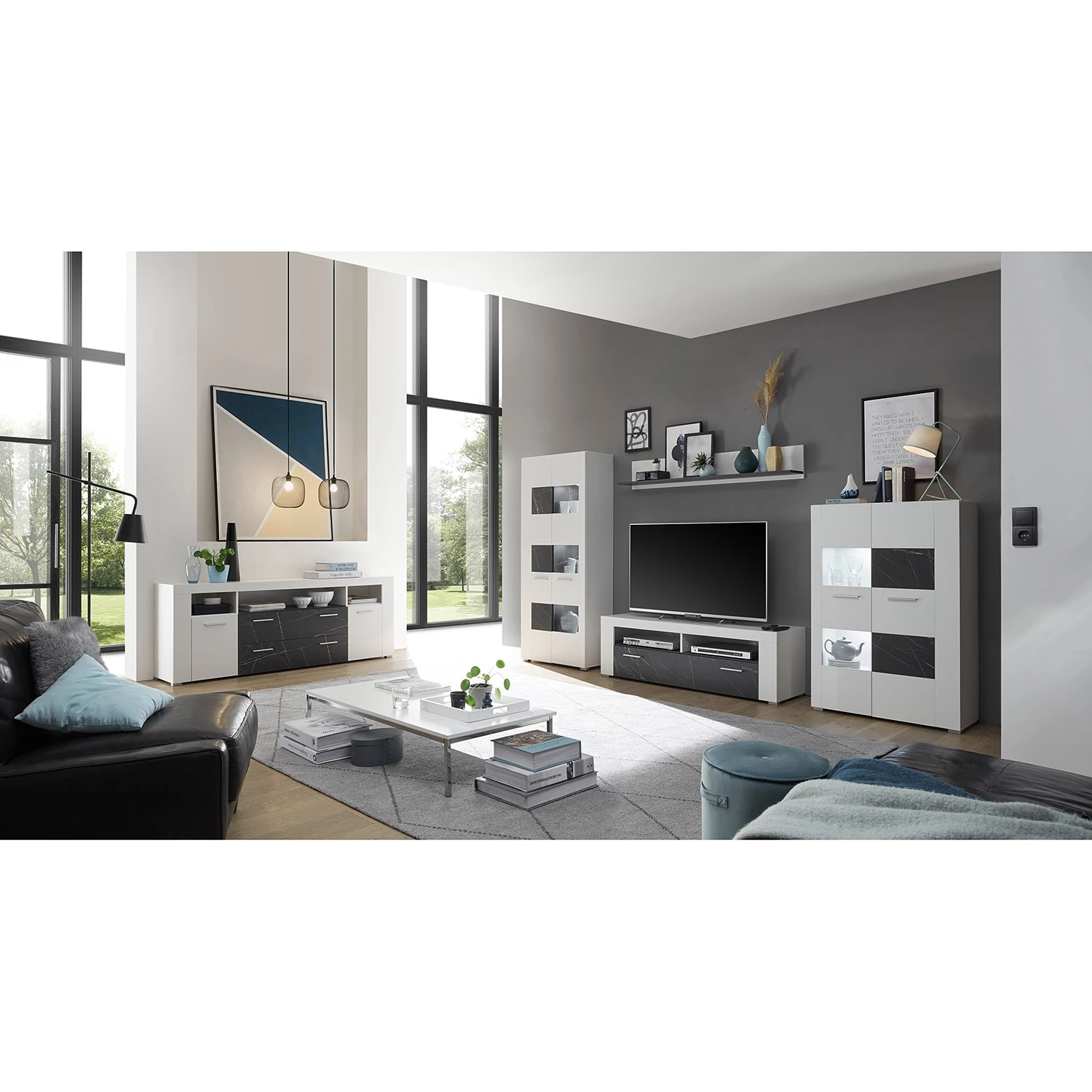 Loftscape Ensemble meubles TV Mantador I (4 él.) - Blanc 5 Loftscape Ensemble meubles TV Mantador I (4 él.) - Blanc – Image 3