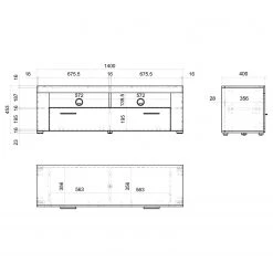 Loftscape Meuble TV Mantador I - Gris -Meubles de salon Soldes 1000312621 211216 120713000585 SKETCH DETAILS P000000001000312621 sketch