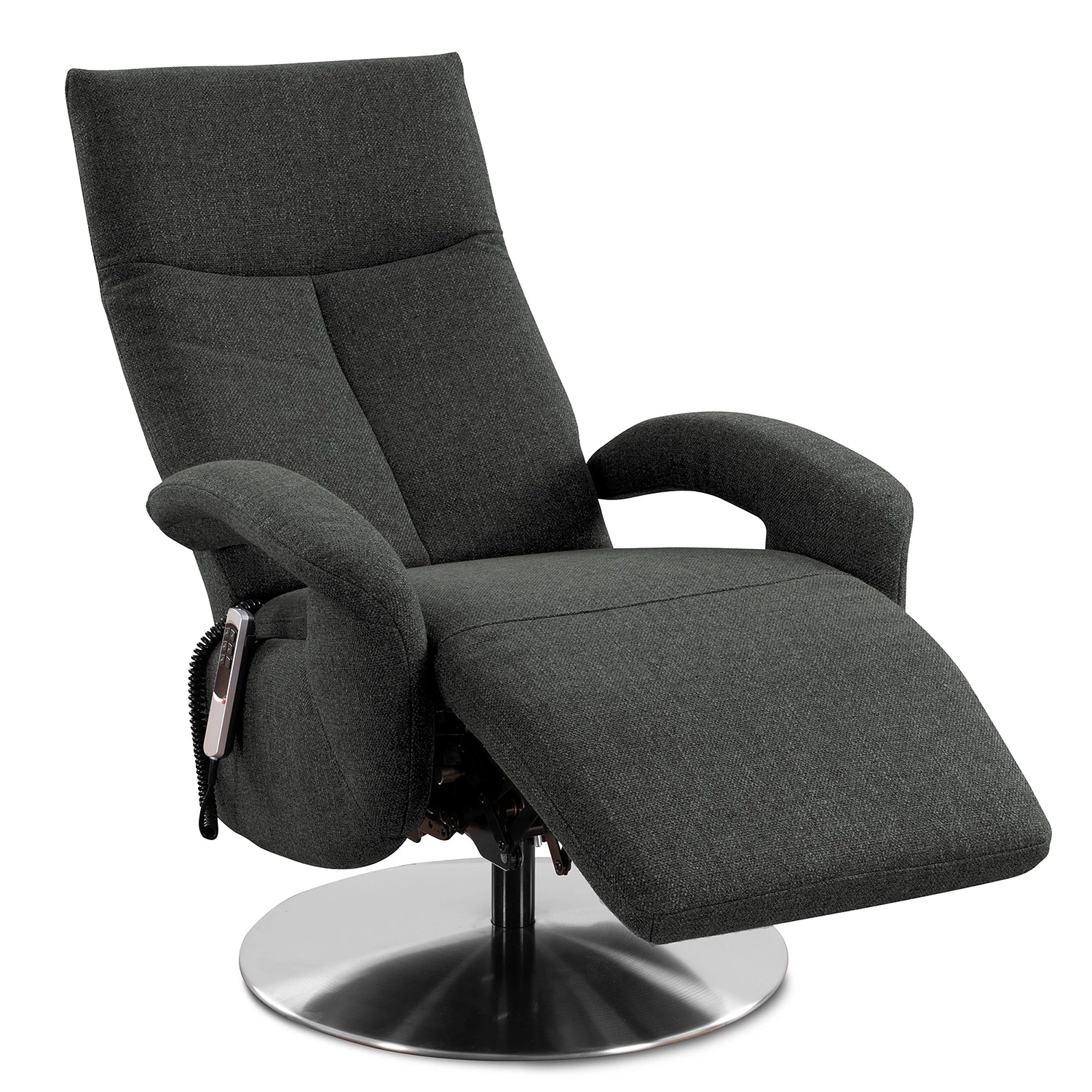 Loftscape Fauteuil relax Leesburg - Tissu Amra: Anthracite - Fonction relaxation - Sans aide au redressement - Réglage électrique : 2 moteurs avec câble 6 Loftscape Fauteuil relax Leesburg - Tissu Amra: Anthracite - Fonction relaxation - Sans aide au redressement - Réglage électrique : 2 moteurs avec câble – Image 4