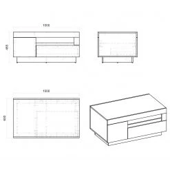 Loftscape Table basse Stonda - Blanc -Meubles de salon Soldes 1000314560 211209 125312000515 SKETCH DETAILS P000000001000314560 sketch