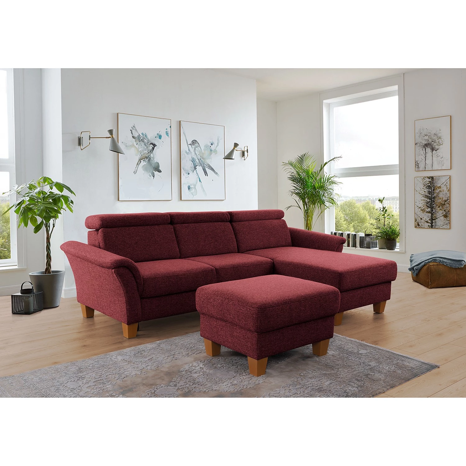 Fredriks Canapé d’angle Estufa - Tissage à plat - Tissu Amra: Rose vieilli - Méridienne courte à droite (vue de face) - Sans fonction couchage 4 Fredriks Canapé d’angle Estufa - Tissage à plat - Tissu Amra: Rose vieilli - Méridienne courte à droite (vue de face) - Sans fonction couchage – Image 2