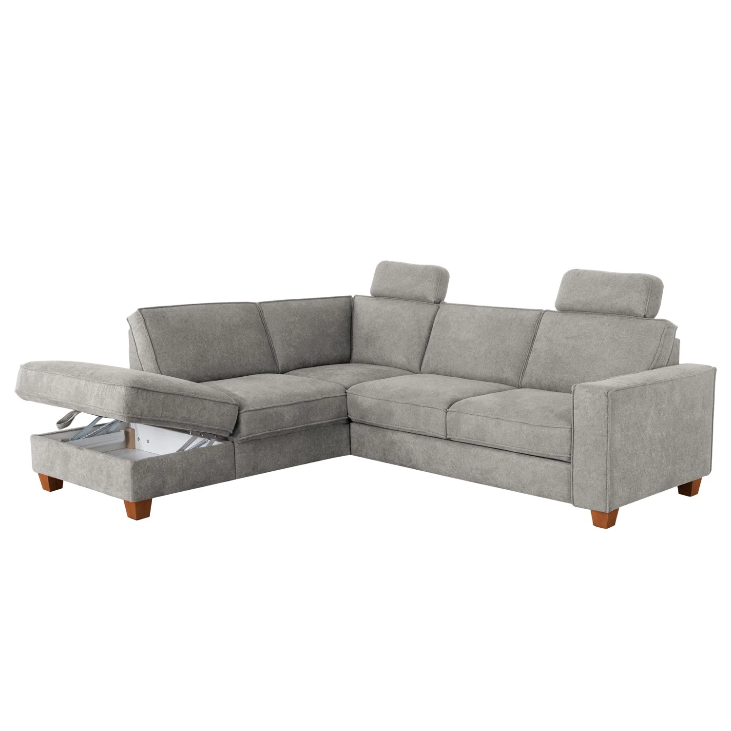 Fredriks Canapé d’angle Ford Point - Tissage à plat - Tissu Palila: Granite - Méridienne longue à gauche (vue de face) - Avec fonction couchage 6 Fredriks Canapé d’angle Ford Point - Tissage à plat - Tissu Palila: Granite - Méridienne longue à gauche (vue de face) - Avec fonction couchage – Image 4