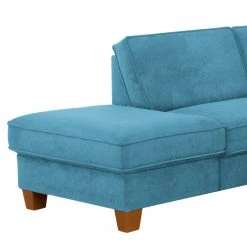 Fredriks Canapé panoramique Ford Point - Tissage à plat - Tissu Palila: Bleu clair - Méridienne longue à gauche (vue de face) - Avec fonction couchage -Meubles de salon Soldes 1000314727 211221 13062001783 DETAILS P000000001000314727