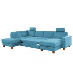 Fredriks Canapé panoramique Ford Point - Tissage à plat - Tissu Palila: Bleu clair - Méridienne longue à gauche (vue de face) - Avec fonction couchage -Meubles de salon Soldes 1000314727 211221 13062101714 DETAILS P000000001000314727