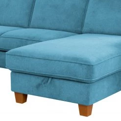 Fredriks Canapé panoramique Ford Point - Tissage à plat - Tissu Palila: Bleu clair - Méridienne longue à gauche (vue de face) - Avec fonction couchage -Meubles de salon Soldes 1000314727 211221 13062101777 DETAILS P000000001000314727