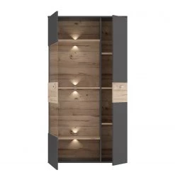 Loftscape Ensemble meubles TV Corey (4 éléments) - Avec éclairage - Imitation chêne / Gris -Meubles de salon Soldes 1000314793 211215 08120300097 DETAILS P000000001000314793