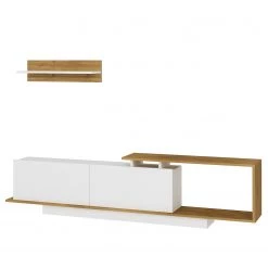 Loftscape Ensemble meubles TV Atfih (2 éléments) - Blanc / Imitation noyer 10 Loftscape Ensemble meubles TV Atfih (2 éléments) - Blanc / Imitation noyer -Meubles de salon Soldes 1000314844 211214 133830000037 DETAILS P000000001000314844