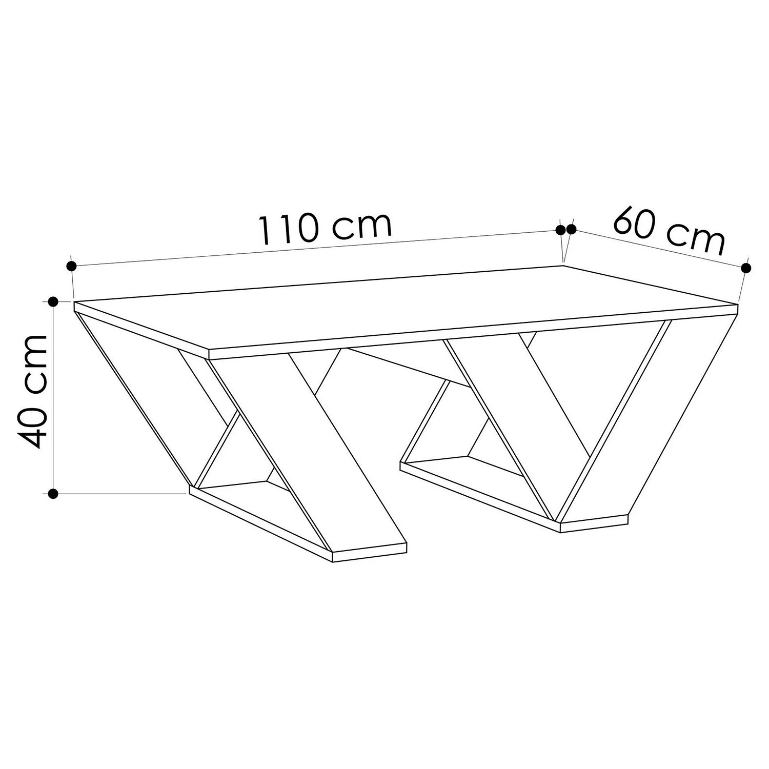 Loftscape Table basse Piet - Blanc 5 Loftscape Table basse Piet - Blanc – Image 3