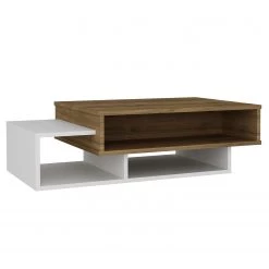 Loftscape Table basse Tarup - Blanc / Imitation noyer