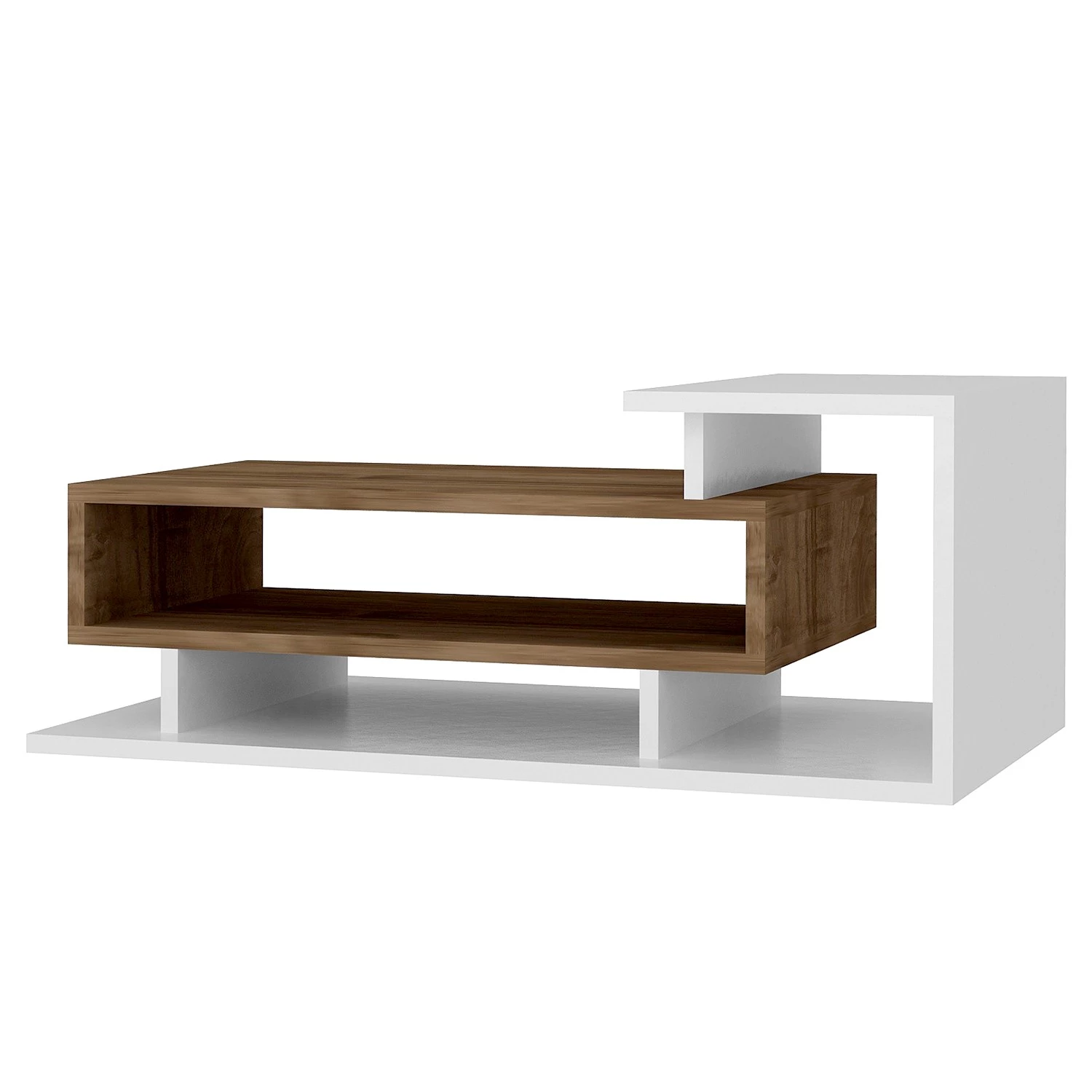 Loftscape Table basse Sopot - Blanc / Imitation noyer 3 Loftscape Table basse Sopot - Blanc / Imitation noyer