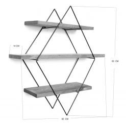 Red Living Étagère murale Willes I - Épicéa massif / Métal - Épicéa / Noir 10 Red Living Étagère murale Willes I - Épicéa massif / Métal - Épicéa / Noir -Meubles de salon Soldes 1000314861 211214 133832000560 SKETCH DETAILS P000000001000314861 sketch
