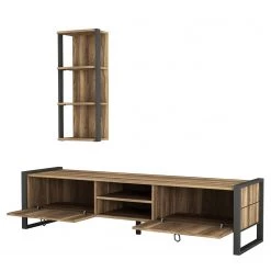 Red Living Ensemble meubles TV Lando (2 éléments) - Imitation noyer / Gris 14 Red Living Ensemble meubles TV Lando (2 éléments) - Imitation noyer / Gris -Meubles de salon Soldes 1000314893 211214 13383300151 DETAILS P000000001000314893