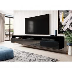 Loftscape Meuble TV Adschman - Noir brillant / Noir mat -Meubles de salon Soldes 1000314935 211209 133342000023 MOOD DETAILS P000000001000314935 mood