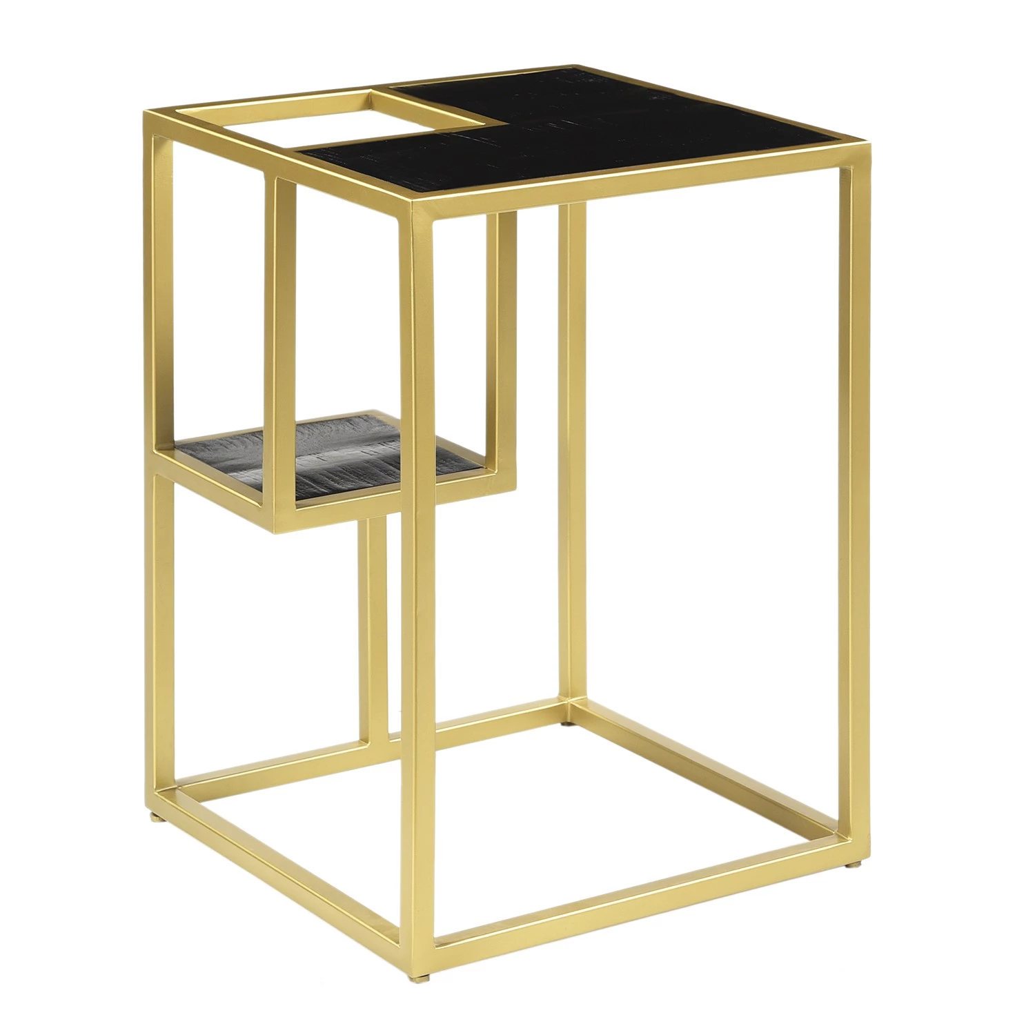 Jack & Alice Bout de canapé Nooble - Manguier massif / Métal - Manguier noir / Doré 5 Jack & Alice Bout de canapé Nooble - Manguier massif / Métal - Manguier noir / Doré – Image 3