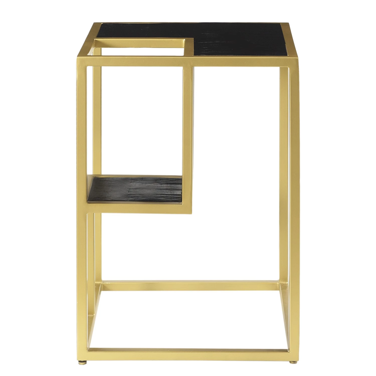 Jack & Alice Bout de canapé Nooble - Manguier massif / Métal - Manguier noir / Doré 6 Jack & Alice Bout de canapé Nooble - Manguier massif / Métal - Manguier noir / Doré – Image 4