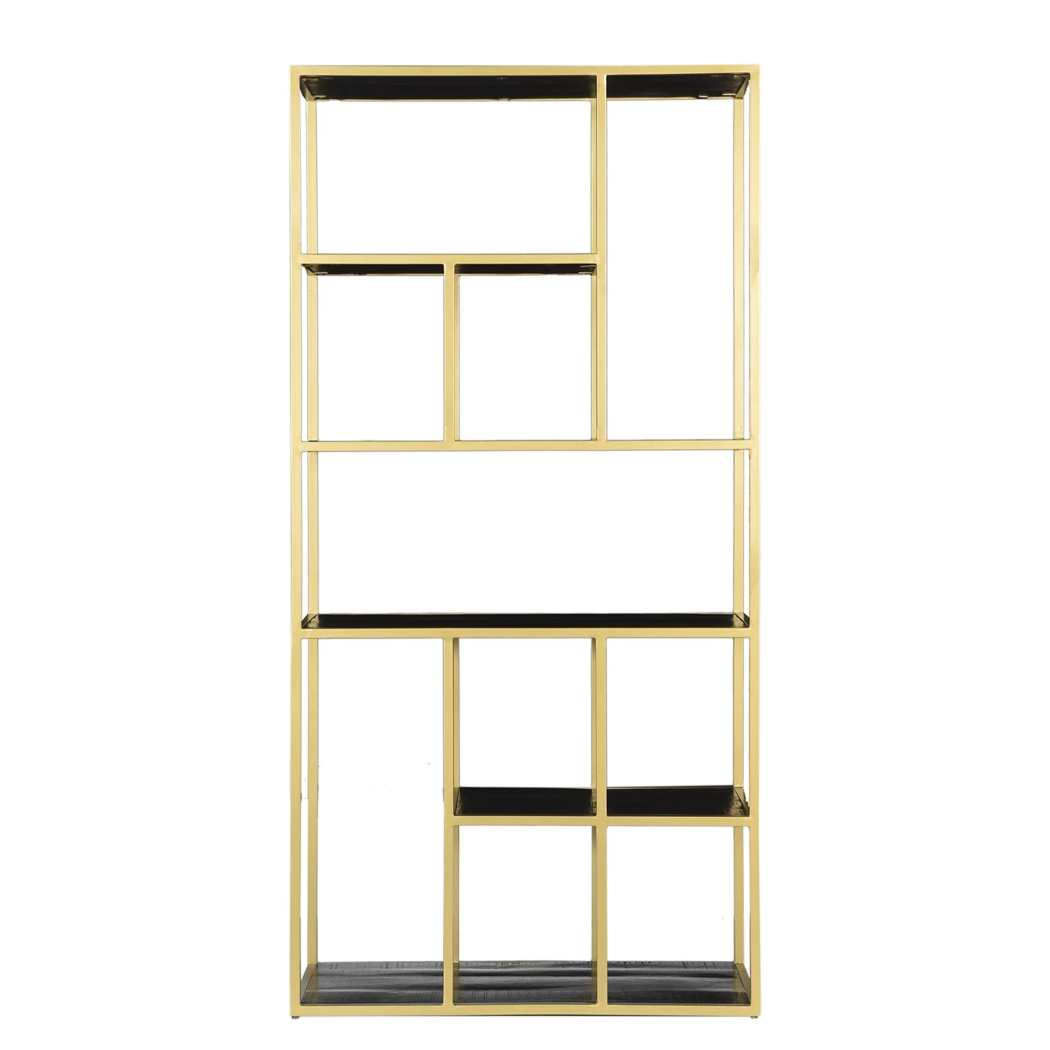 Jack & Alice Étagère Nooble I - Manguier massif / Métal - Manguier noir / Doré 4 Jack & Alice Étagère Nooble I - Manguier massif / Métal - Manguier noir / Doré – Image 2