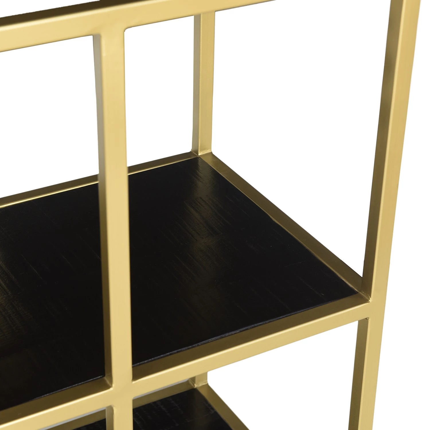 Jack & Alice Étagère Nooble I - Manguier massif / Métal - Manguier noir / Doré 6 Jack & Alice Étagère Nooble I - Manguier massif / Métal - Manguier noir / Doré – Image 4