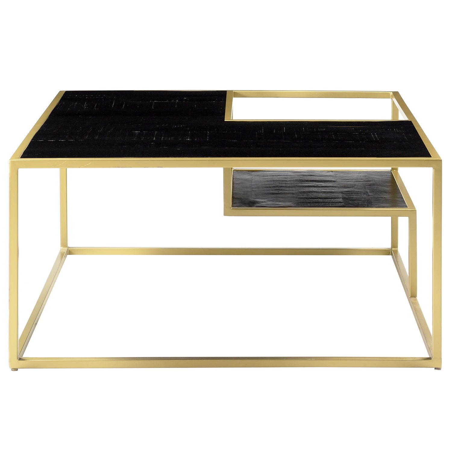 Jack & Alice Table basse Nooble - Manguier massif / Métal - Manguier noir / Doré 6 Jack & Alice Table basse Nooble - Manguier massif / Métal - Manguier noir / Doré – Image 4