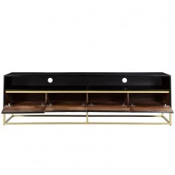 Jack & Alice Meuble TV Nooble - Manguier massif / Métal - Manguier noir / Doré 10 Jack & Alice Meuble TV Nooble - Manguier massif / Métal - Manguier noir / Doré -Meubles de salon Soldes 1000315454 220427 035 DETAILS P000000001000315454