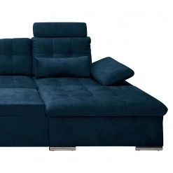 Fredriks Canapé panoramique Puntiro III - Microfibre Salvo: Bleu nuit - Méridienne courte à droite / longue à gauche (vue de face) - Avec fonction couchage -Meubles de salon Soldes 1000315689 220728 110 DETAILS P000000001000315689