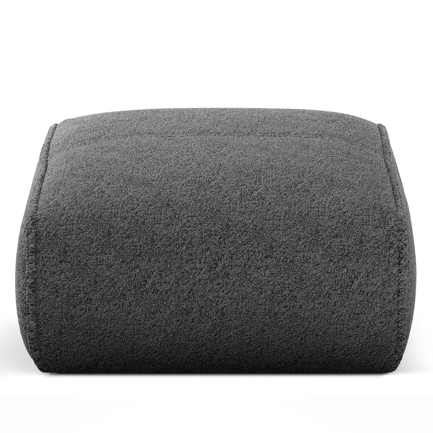 Studio Copenhagen Repose-pieds capitonné HUDSON - Bouclé Tissu Bony: Anthracite 4 Studio Copenhagen Repose-pieds capitonné HUDSON - Bouclé Tissu Bony: Anthracite – Image 2