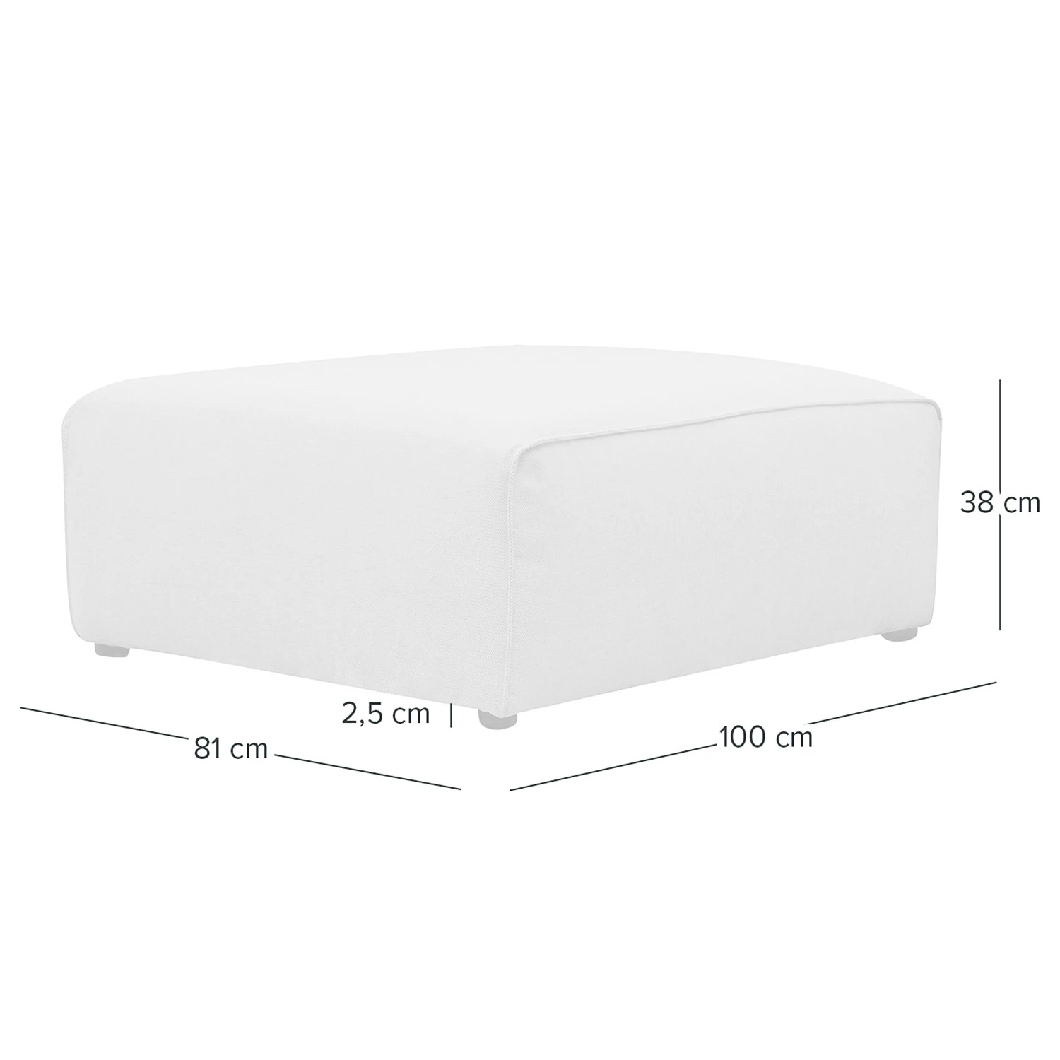 Studio Copenhagen Repose-pieds capitonné HUDSON - Bouclé Tissu Bony: Anthracite 9 Studio Copenhagen Repose-pieds capitonné HUDSON - Bouclé Tissu Bony: Anthracite – Image 7