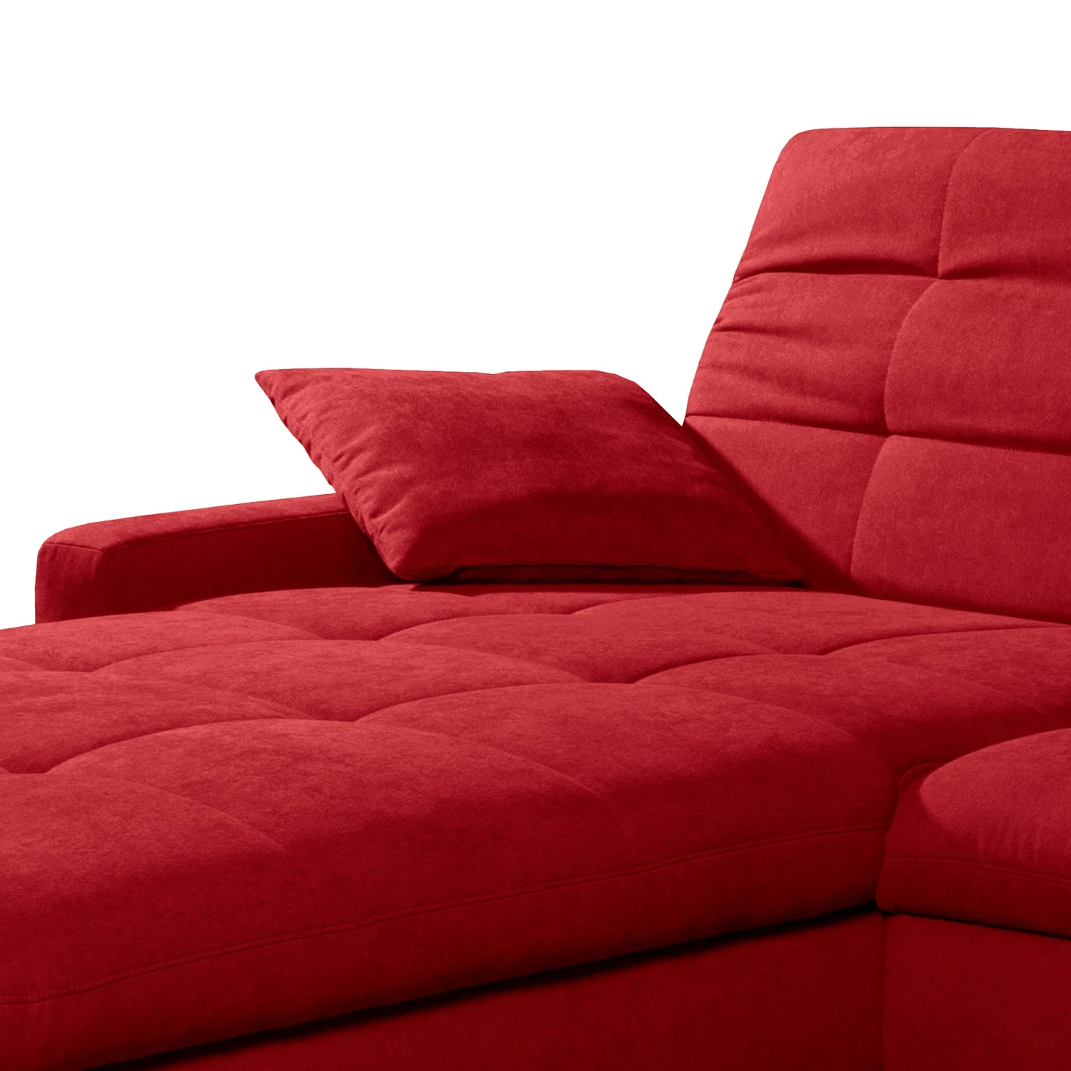 ADA trendline Canapé d’angle Newby - Chenille - Rouge - Méridienne courte à gauche (vue de face) - Sans fonction couchage 8 ADA trendline Canapé d’angle Newby - Chenille - Rouge - Méridienne courte à gauche (vue de face) - Sans fonction couchage – Image 6