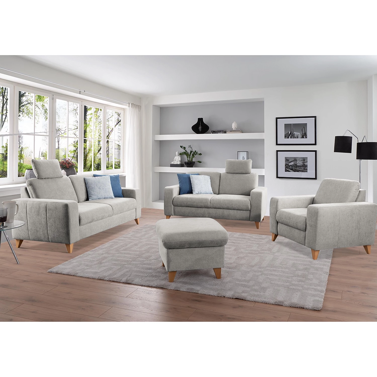 Loftscape Repose-pieds Gothem - Tissu Palila: Granite 8 Loftscape Repose-pieds Gothem - Tissu Palila: Granite – Image 6