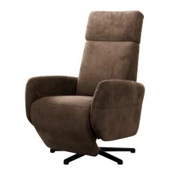 Loftscape Fauteuil relax Gosport - Microfibre Flavie: Nougat - Fonction relaxation - Avec aide au redressement - Réglage électrique : 2 moteurs avec batterie