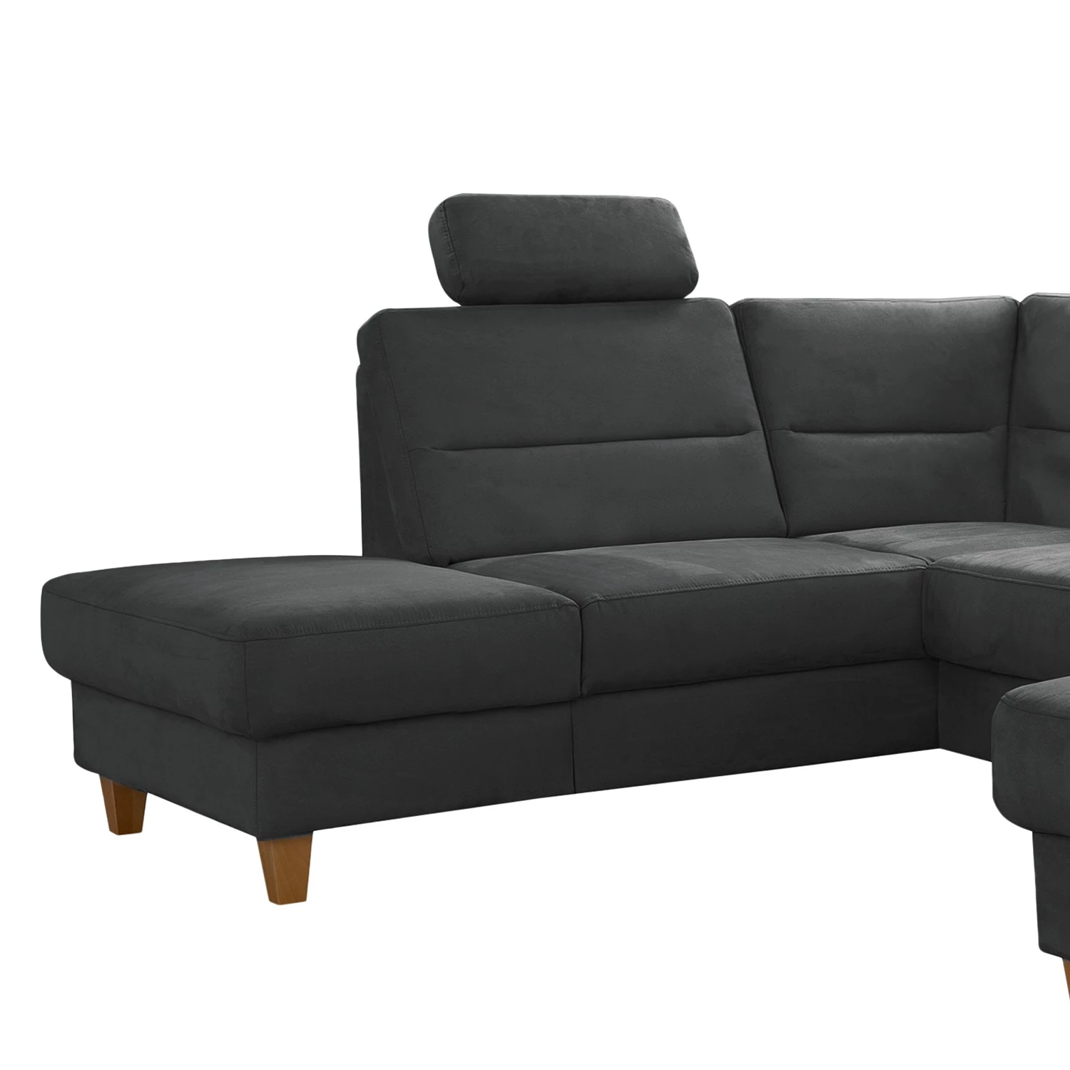 Loftscape Canapé panoramique Corvus - Microfibre Alais: Gris - Méridienne longue à gauche (vue de face) - Avec fonction couchage 11 Loftscape Canapé panoramique Corvus - Microfibre Alais: Gris - Méridienne longue à gauche (vue de face) - Avec fonction couchage – Image 9