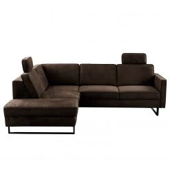 Canapé d’angle Godow I - Microfibre Flavie: Marron foncé - Méridienne longue à gauche (vue de face) -Meubles de salon Soldes 1000317113 220120 11553400937 DETAILS P000000001000317113