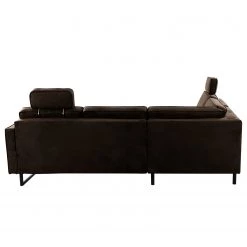 Canapé d’angle Godow I - Microfibre Flavie: Marron foncé - Méridienne longue à gauche (vue de face) -Meubles de salon Soldes 1000317113 220120 11553400948 DETAILS P000000001000317113