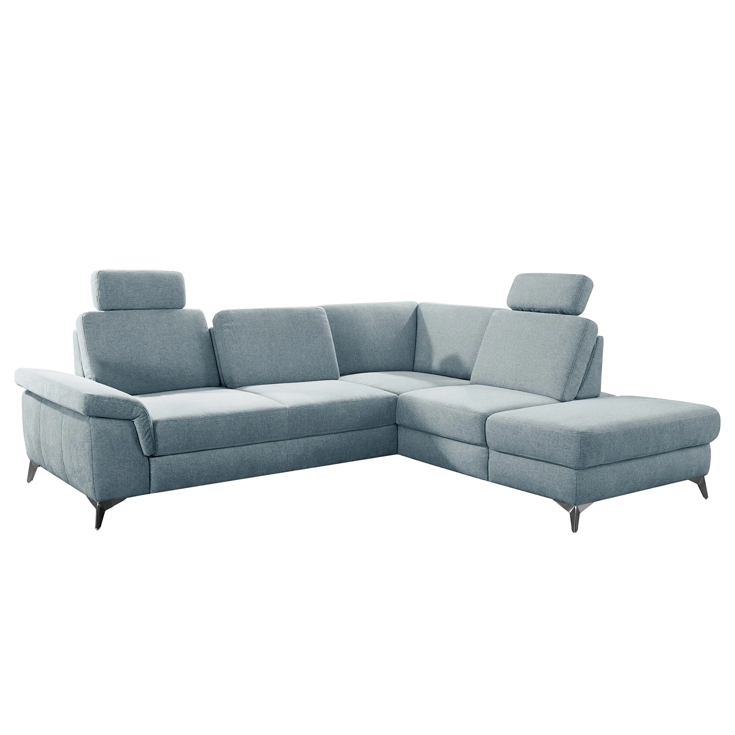 Loftscape Canapé d’angle Dearborn - Tissu Chenille Alix: Bleu clair - Méridienne longue à droite (vue de face) - Sans fonction couchage 5 Loftscape Canapé d’angle Dearborn - Tissu Chenille Alix: Bleu clair - Méridienne longue à droite (vue de face) - Sans fonction couchage – Image 3