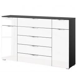 Commode SKØP x7+2 - Blanc brillant / Graphite - Chrome