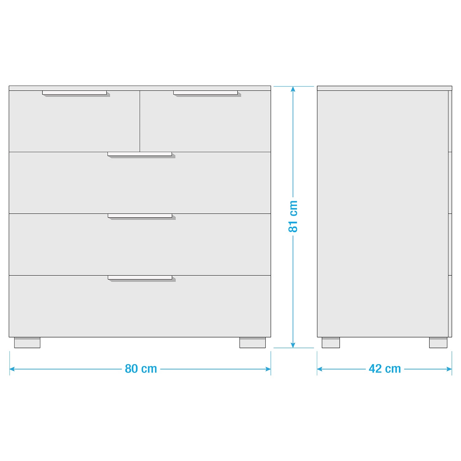 Buffet SKØP x3+2 - Blanc brillant / Graphite - Chrome 4 Buffet SKØP x3+2 - Blanc brillant / Graphite - Chrome – Image 2