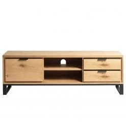 Loftscape Meuble TV Limoges - Placage en bois véritable / Métal -Chêne / Noir 12 Loftscape Meuble TV Limoges - Placage en bois véritable / Métal -Chêne / Noir -Meubles de salon Soldes 1000319417 220107 10192800047 DETAILS P000000001000319417