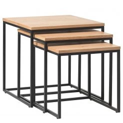 Red Living Tables gigognes Ratho (3 éléments) - Placage en bois véritable / Métal -Chêne / Noir 9 Red Living Tables gigognes Ratho (3 éléments) - Placage en bois véritable / Métal -Chêne / Noir -Meubles de salon Soldes 1000319431 220107 10192900098 DETAILS P000000001000319431