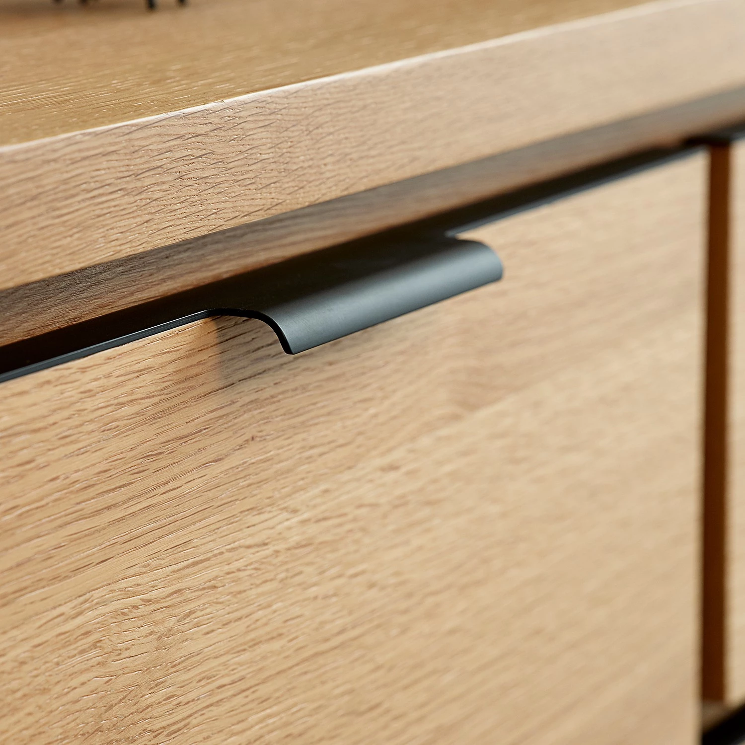 Loftscape Enfilade Limoges - Placage en bois véritable / Métal -Chêne / Noir 10 Loftscape Enfilade Limoges - Placage en bois véritable / Métal -Chêne / Noir – Image 8