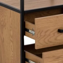 Red Living Étagère Coogee XIII - Imitation chêne sauvage / Noir -Meubles de salon Soldes 1000325233 220118 14022400155 DETAILS P000000001000325233